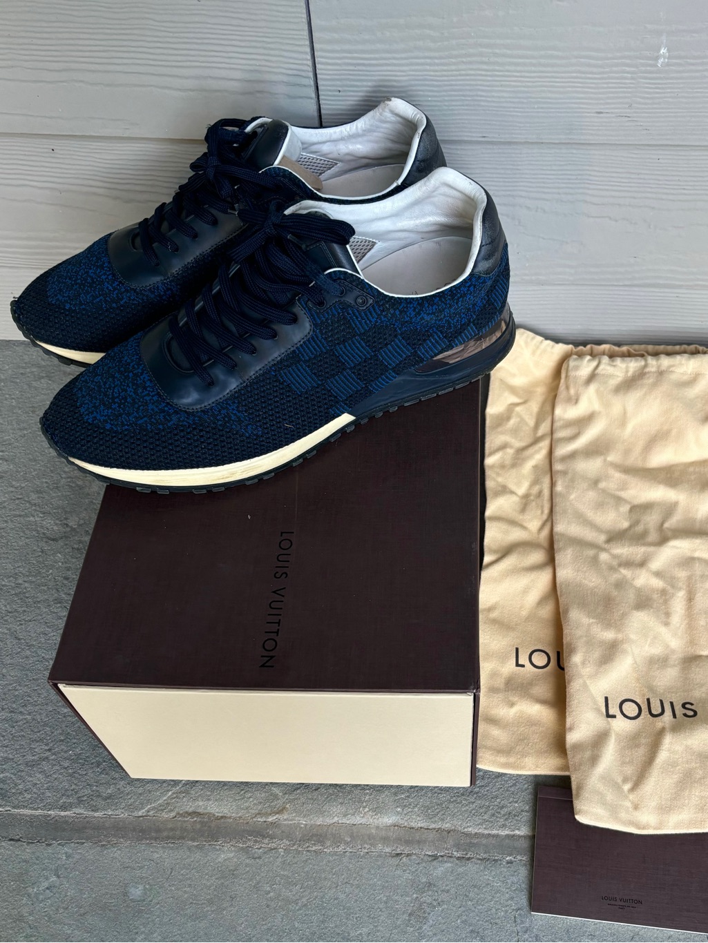 Louis Vuitton Blue Black Damier Runners